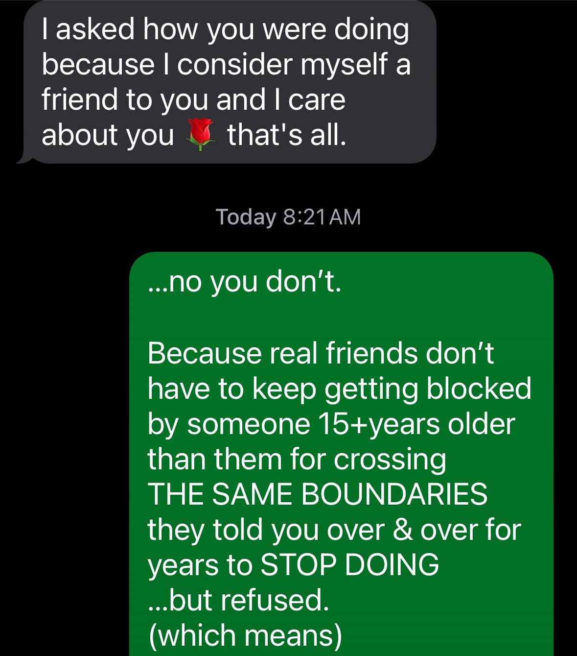 😭…a screenshot of 👑Javanté Nova💫
(part 1/6)-the video shows his 1st reply-

“Putting a grown man in his place”
before ending the “relationship”
😮‍💨
…🫠damn lol