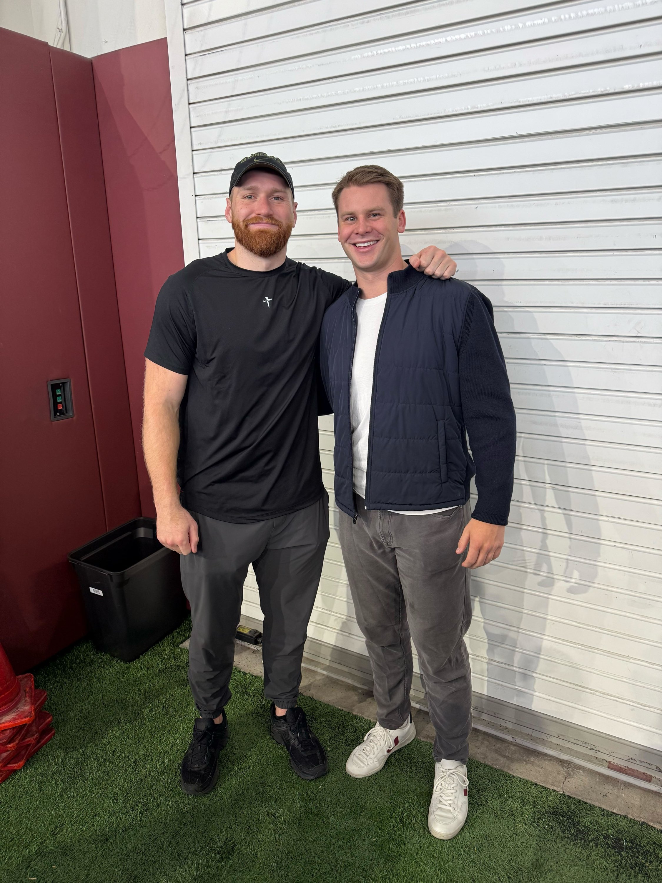 Super Bowl champion Nick Kallerup (left) and Jack DiSano