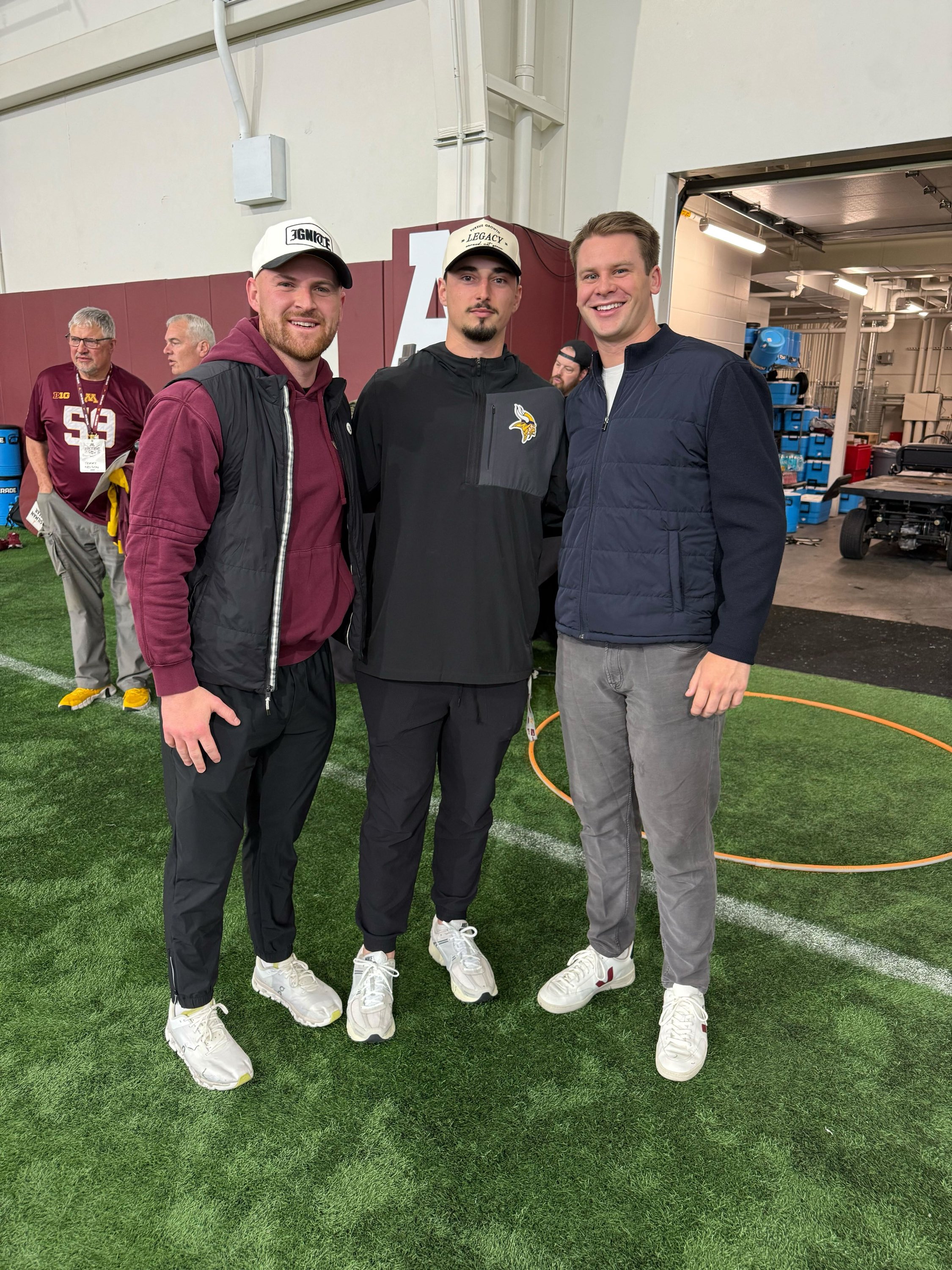 Tanner Morgan, Max Brosmer and Jack DiSano