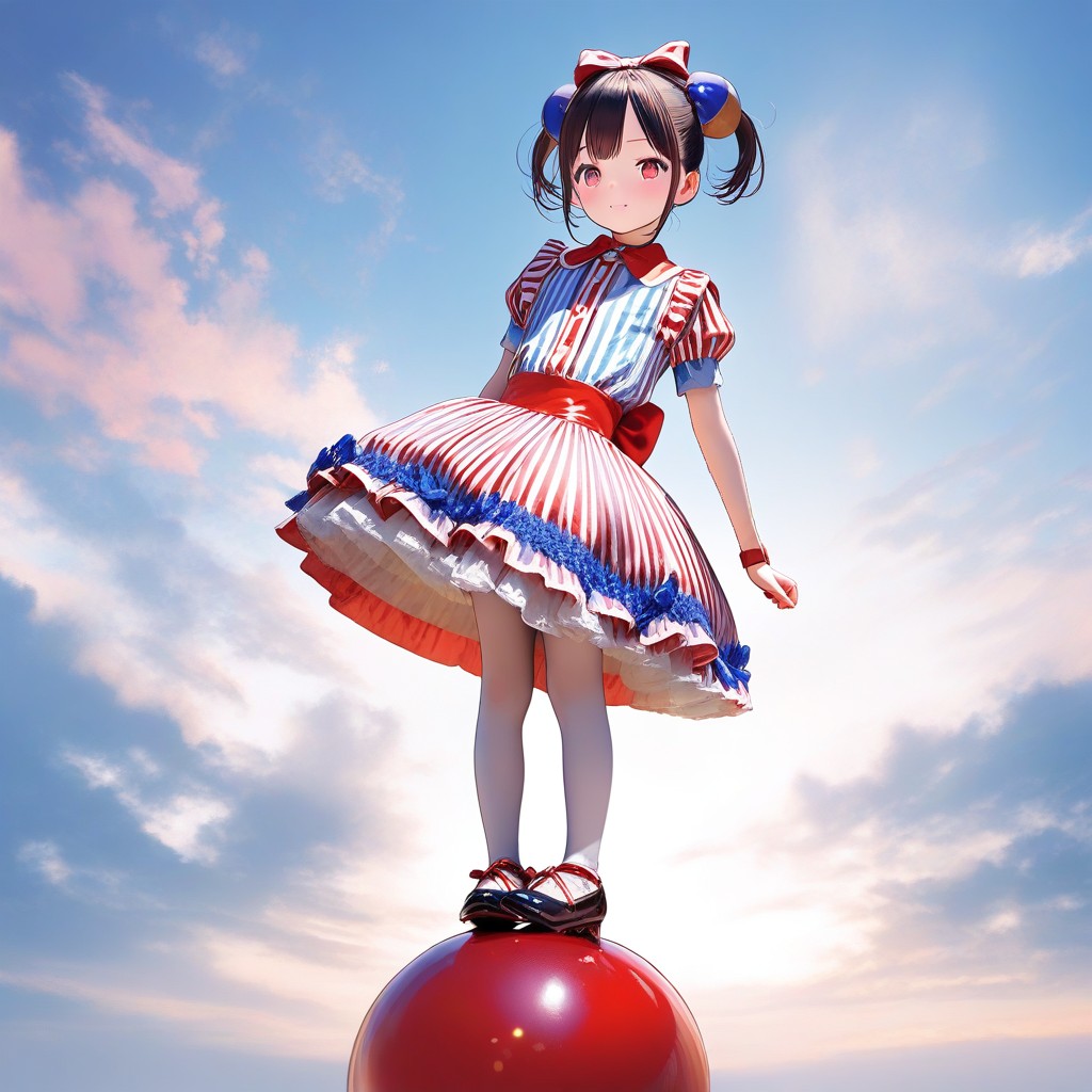 ボールの上に立つロリっ子