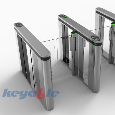 Pedestrain gate for QR code ticketing system