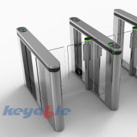 Pedestrain gate for QR code ticketing system