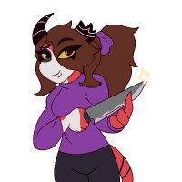 Micole, the Stab-Happy Barista (Commissions Open)