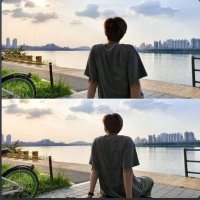 às margens do Han. 🚲