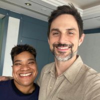 Georgie met Cody in Notts!! ❤️🤍💙