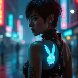 Neon White Rabbit