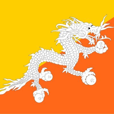 eu amo a bandeira de butao