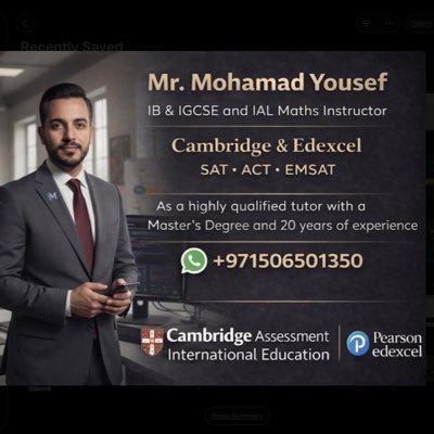 Dr. Mohamad | IB & IGCSE Math Tutor Dubai